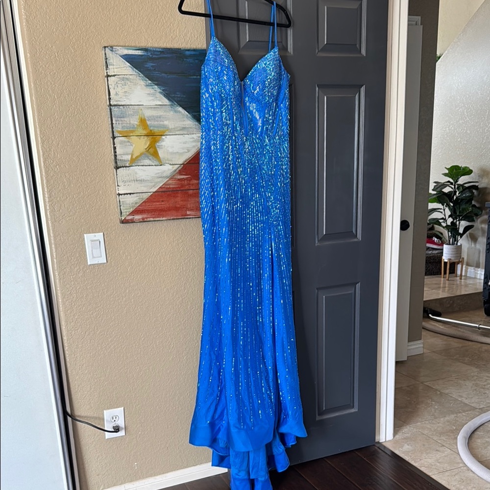 Stunning Blue Sequin Gown